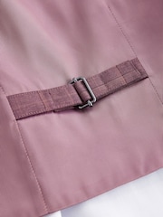 Plum Purple Check Waistcoat Set With Shirt And Bow Tie (3mths-7yrs) - Image 10 of 10