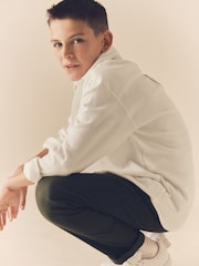 Ecru Plain Long Sleeve Twill Shirt (3-16yrs) - Image 4 of 7