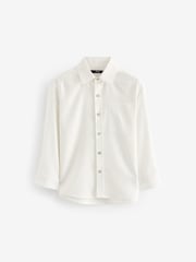 Ecru Plain Long Sleeve Twill Shirt (3-16yrs) - Image 5 of 7