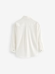 Ecru Plain Long Sleeve Twill Shirt (3-16yrs) - Image 6 of 7