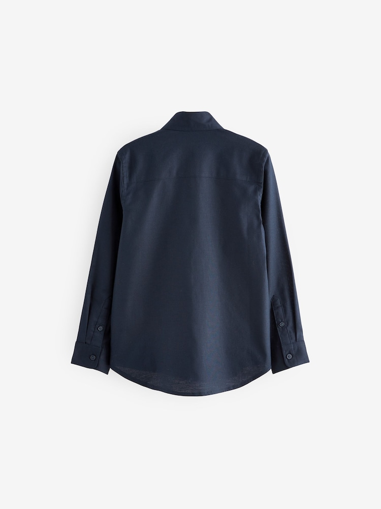 Navy Single Oxford Shirt (3-16yrs) - Image 2 of 3
