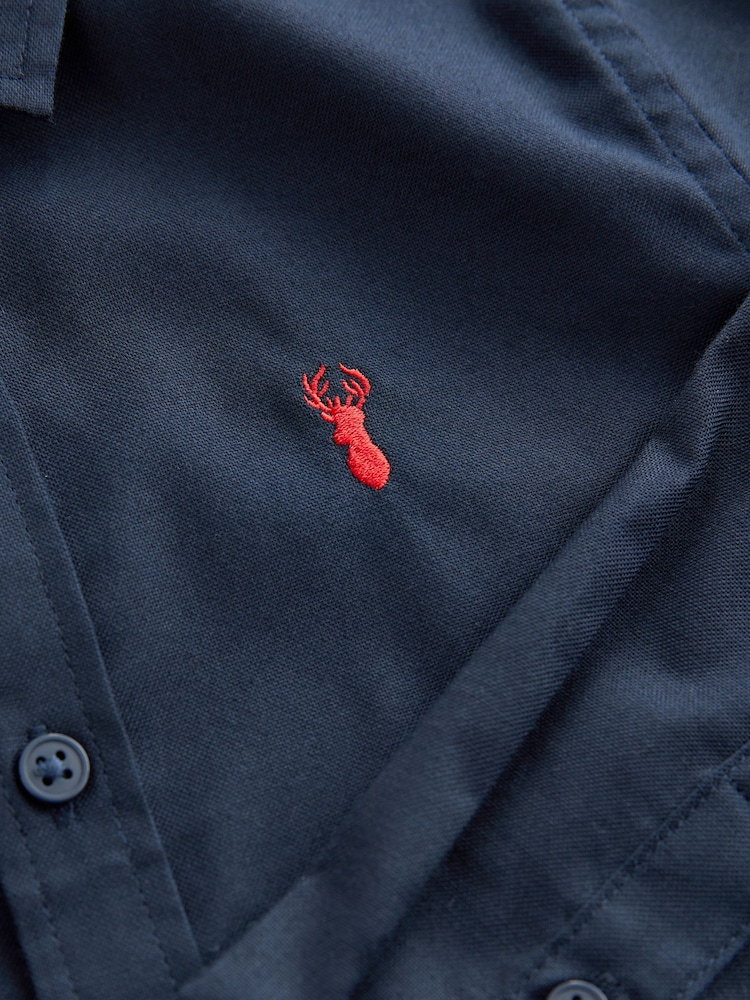 Navy Single Oxford Shirt (3-16yrs) - Image 3 of 3