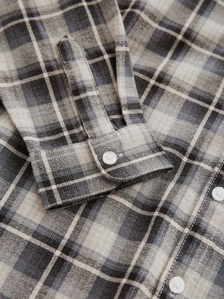 Marineblau karierter Twill - Langärmeliges Twill-Shirt (3–16 Jahre) - Bild 4 von 4 Marineblau karierter Twill - Langärmeliges Twill-Shirt (3–16 Jahre) - Bild 4 von 4