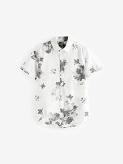 Black/White Short Sleeve Printed Shirt (3-16yrs) - Image 1 of 3