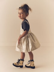Gold Party Pinafore And T-Shirt Set (3mths-10yrs) - Image 1 of 10