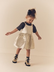 Gold Party Pinafore And T-Shirt Set (3mths-10yrs) - Image 3 of 10
