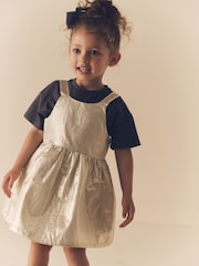 Gold Party Pinafore And T-Shirt Set (3mths-10yrs) - Image 5 of 10