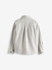 Grey Plain 100% Cotton Overshirt (3-16yrs) - Image 10 of 12