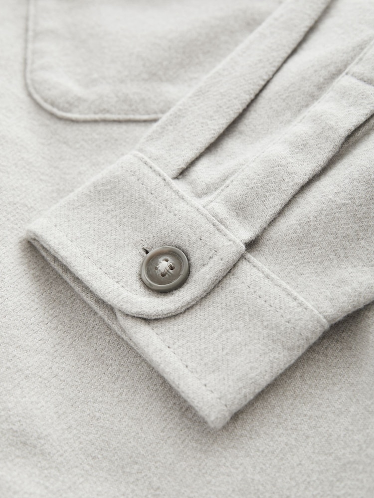 Grey Plain 100% Cotton Overshirt (3-16yrs) - Image 12 of 12