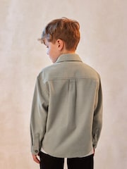 Grey Plain 100% Cotton Overshirt (3-16yrs) - Image 3 of 12