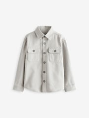 Grey Plain 100% Cotton Overshirt (3-16yrs) - Image 9 of 12