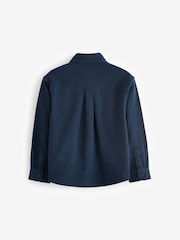 Navy Plain 100% Cotton Overshirt (3-16yrs) - Image 6 of 7