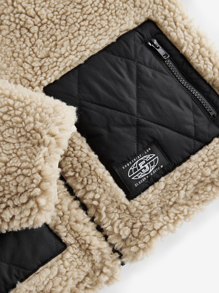 Ecru Zip Thru - Shacket aus Teddyfleece (3–16 J.) - Bild 4 von 4 Ecru Zip Thru - Shacket aus Teddyfleece (3–16 J.) - Bild 4 von 4