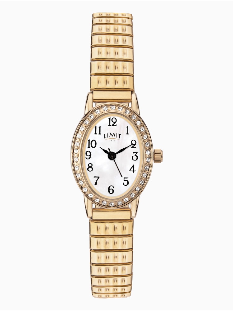 Limit Gold Tone Classic 20mm Oval Analogue Watch with Gold Expanding Bracelet - Image 1 of 4