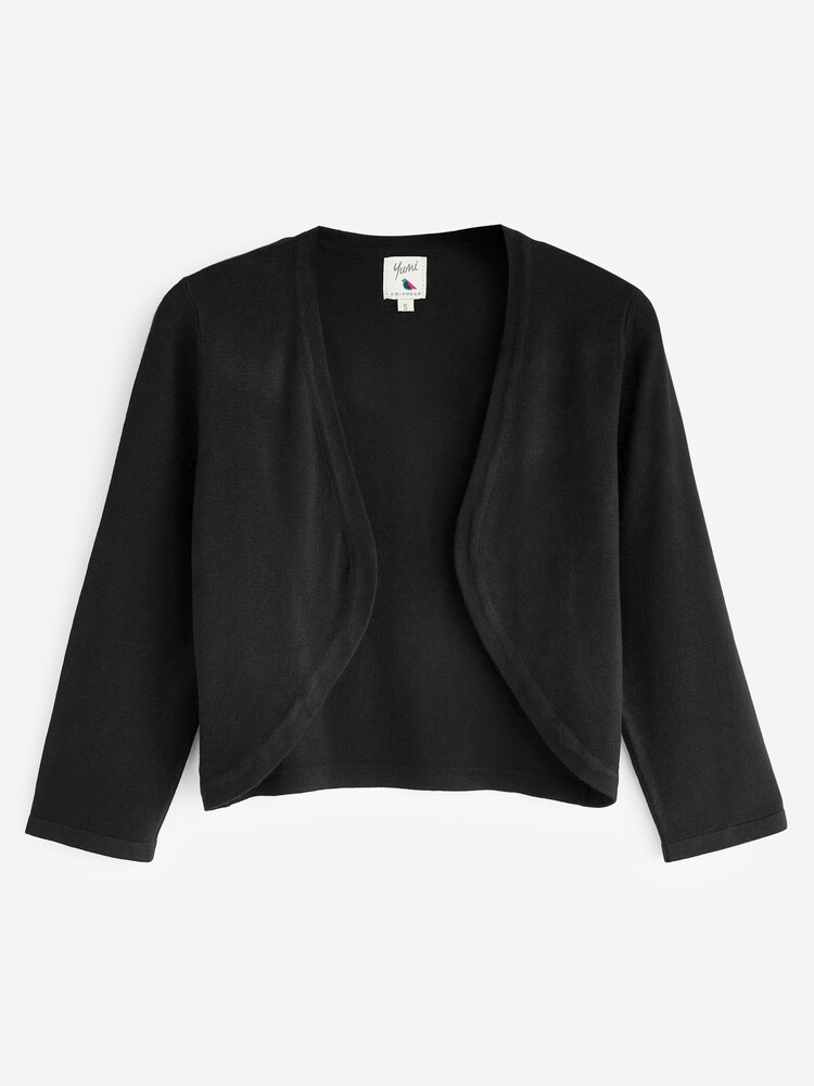 Yumi Black Knitted Curve Bolero - Image 5 of 5
