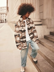 Tan Brown Borg Shacket (3-16yrs) - Image 2 of 7