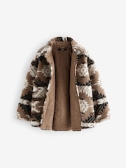 Tan Brown Borg Shacket (3-16yrs) - Image 5 of 7