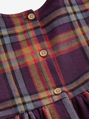Purple 100% Cotton Check Frill Dress (3mths-8yrs) - Image 8 of 8