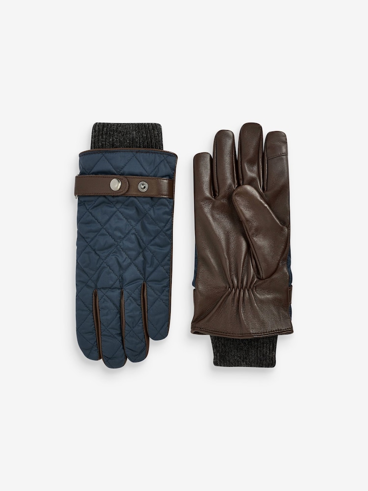 Jones Bootmaker Mens Quilted Waterproof Gloves - Image 2 of 2