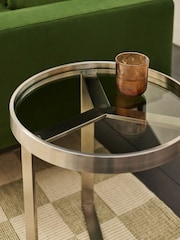 MADE.COM Brushed Steel Aula Side Table - Image 2 of 3