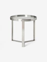 MADE.COM Brushed Steel Aula Side Table - Image 3 of 3