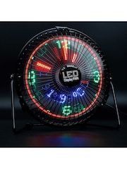 MenKind RED 5 Desktop LED Clock Fan - Image 1 of 6