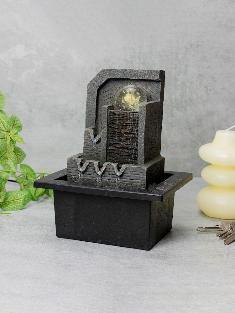 MenKind Grey Indoor Illuminated Water Fountain - Image 1 of 4