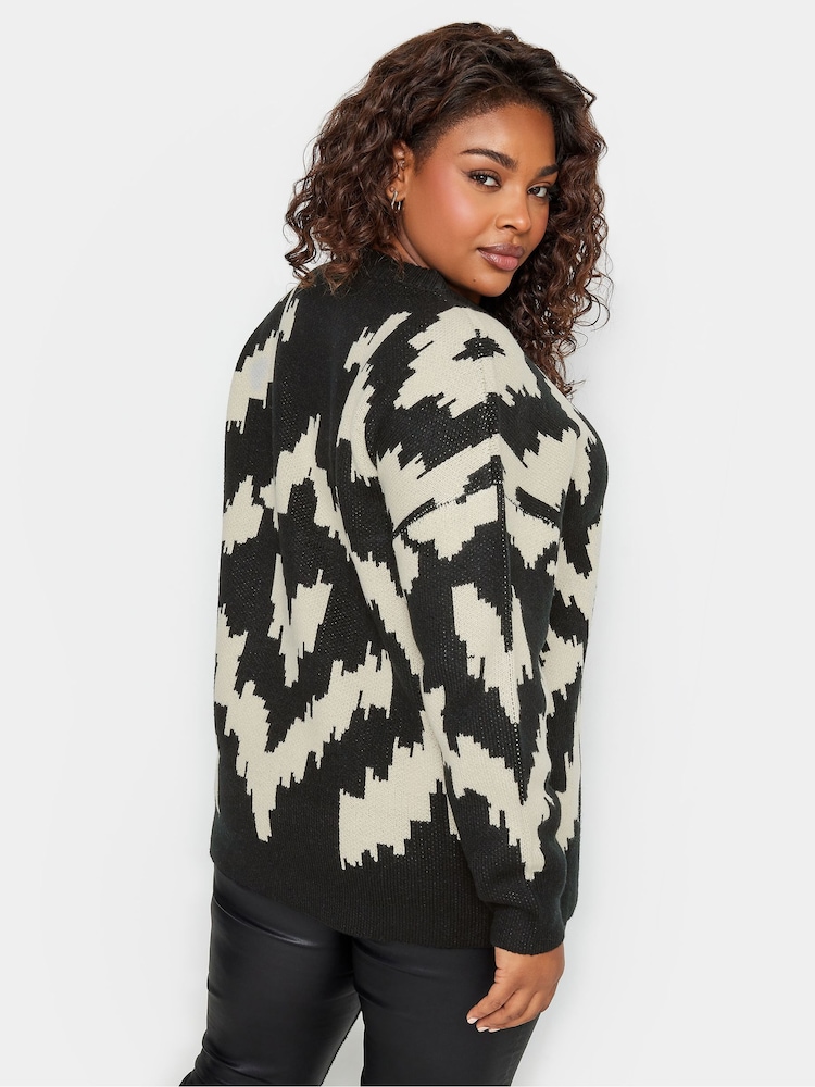 Yours Curve Pullover mit abstraktem Print - Bild 2 von 4 Yours Curve Pullover mit abstraktem Print - Bild 2 von 4