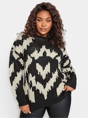Yours Curve Pullover mit abstraktem Print - Bild 3 von 4