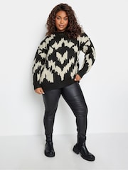 Yours Curve Pullover mit abstraktem Print - Bild 4 von 4
