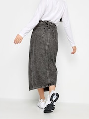 Schwarz - PixieGirl Petite Denim Midirock aus 100% Baumwolle - Bild 2 von 4