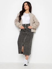 Schwarz - PixieGirl Petite Denim Midirock aus 100% Baumwolle - Bild 3 von 4