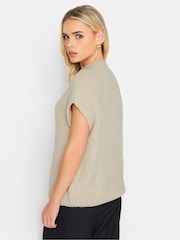 PixieGirl Petite Natural Grown On Neck Tank Jumper - Image 2 of 5