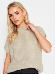 PixieGirl Petite Natural Grown On Neck Tank Jumper - Image 4 of 5