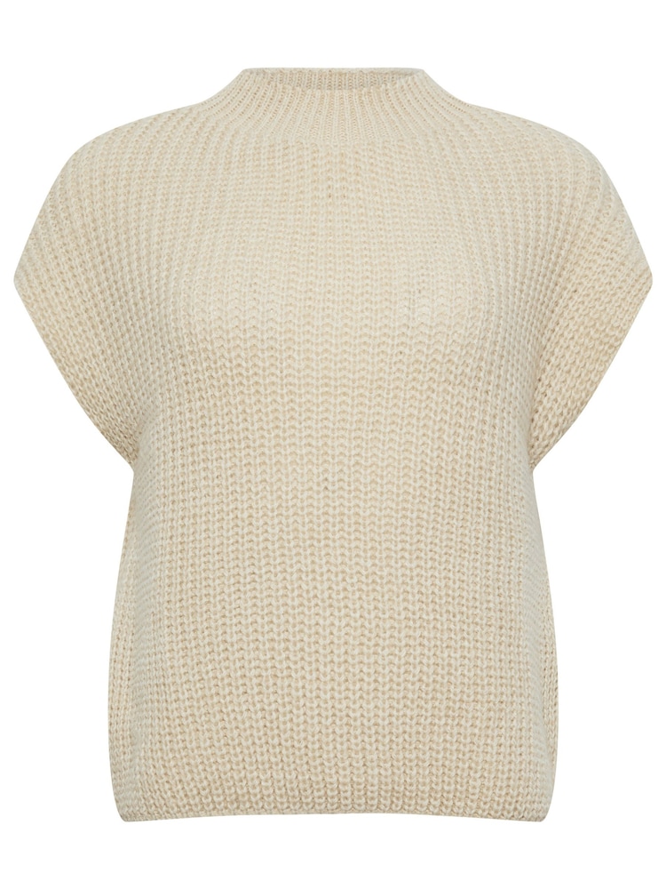 PixieGirl Petite Natural Grown On Neck Tank Jumper - Image 5 of 5