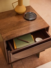MADE.COM Brown Keala Mango Wood Bedside Table - Image 3 of 5