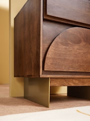 MADE.COM Brown Keala Mango Wood Bedside Table - Image 4 of 5