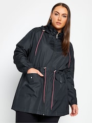 Yours Curve Blue Showerproof Lightweight Parka - Image 7 of 8