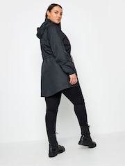 Yours Curve Blue Showerproof Lightweight Parka - Image 8 of 8