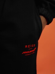 Reiss x McLaren F1 Team Black 9-13 yrs McLaren F1 Cotton Drawstring Shorts - Image 4 of 7
