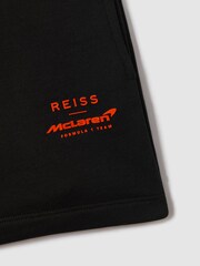 Reiss x McLaren F1 Team Black 9-13 yrs McLaren F1 Cotton Drawstring Shorts - Image 7 of 7