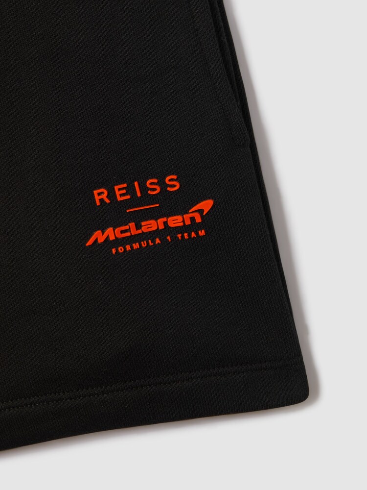 Reiss x McLaren F1 Team Black 9-13 yrs McLaren F1 Cotton Drawstring Shorts - Image 7 of 7 Reiss x McLaren F1 Team Black 9-13 yrs McLaren F1 Cotton Drawstring Shorts - Image 7 of 7