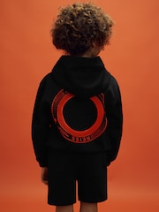 Reiss x McLaren F1 Team Black 3-9 yrs McLaren F1 Cotton Drawstring Shorts - Image 5 of 7