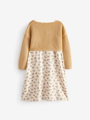 Yellow Ditsy 100% Cotton Slip Dress And Jumper Set (3-16yrs) - Image 4 of 6
