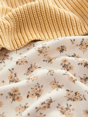 Yellow Ditsy 100% Cotton Slip Dress And Jumper Set (3-16yrs) - Image 6 of 6
