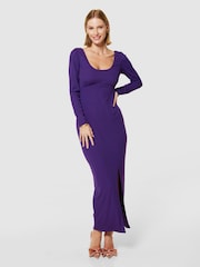 Closet London Purple Maxi Bodycon Dress - Image 1 of 5