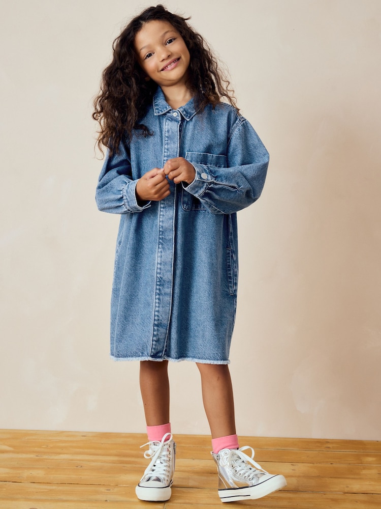 Blue Denim Shirt Dress (3-16yrs) - Image 1 of 6