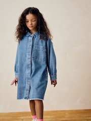Blue Denim Shirt Dress (3-16yrs) - Image 3 of 6