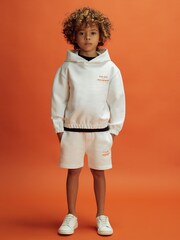 Reiss x McLaren F1 Team White 9-13 yrs McLaren F1 Cotton Drawstring Shorts - Image 1 of 7