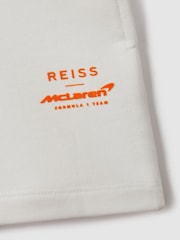 Reiss x McLaren F1 Team White 9-13 yrs McLaren F1 Cotton Drawstring Shorts - Image 7 of 7